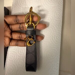 Coach Tan and Gold Key Holder